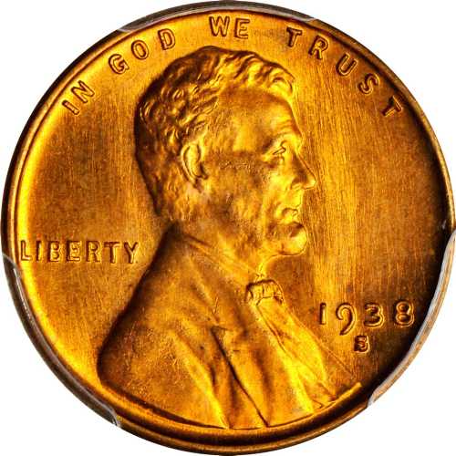 1938-S Lincoln Cent. MS-67 RD (PCGS). CAC.