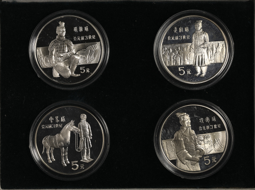 1984年中国杰出历史人物(第1组)纪念银币22克全套4枚 完未流通