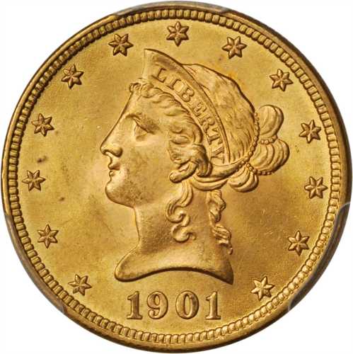 1901 Liberty Head Eagle. MS-64 (PCGS).