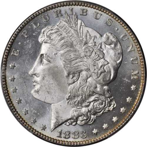 1883 Morgan Silver Dollar. MS-64 PL (PCGS).