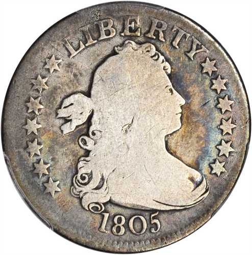 1805 Draped Bust Quarter. B-1. Rarity-4+. Good Details--Cleaned (PCGS).