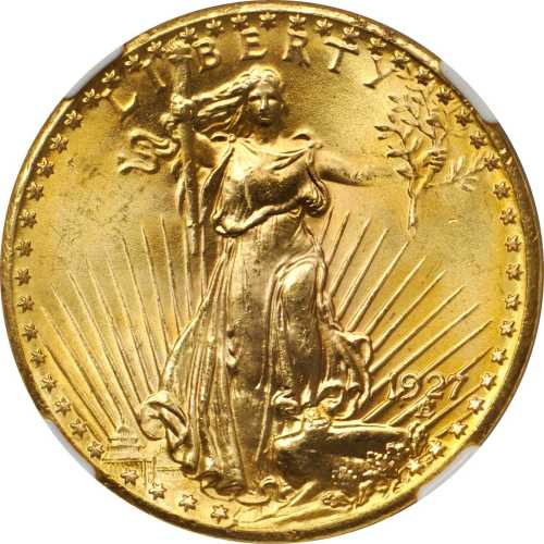 1927 Saint-Gaudens Double Eagle. MS-65 (NGC).