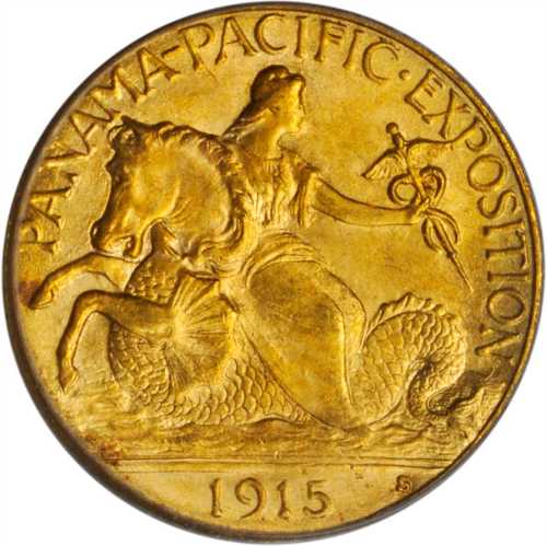 1915-S Panama-Pacific Exposition Quarter Eagle. MS-65 (PCGS). CAC.