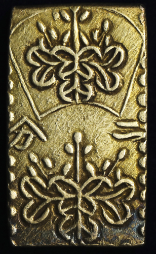 日本 文政二分判金(草文二分) Soubun 2Bu-bankin 文政11年~天保3年(1828-33)   (VF)美品