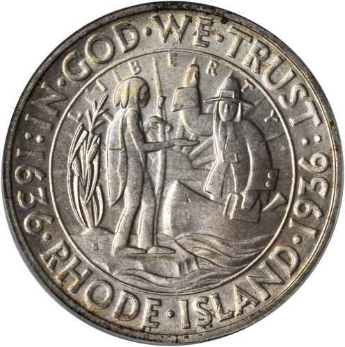 1936-S Rhode Island Tercentenary. MS-66 (PCGS).