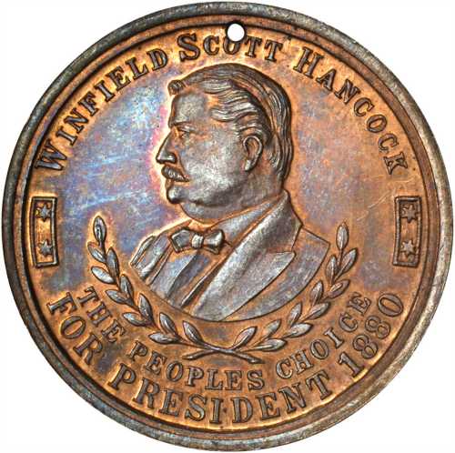 Three 1880 Winfield Scott Hancock medalets.
