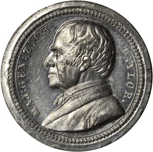 1848 Zachary Taylor. DeWitt-ZT 1848-13. White metal. 30.7 mm. About Uncirculated.