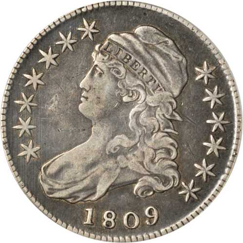 1809 Capped Bust Half Dollar. O-102a. Rarity-1. VF-30 (ANACS).