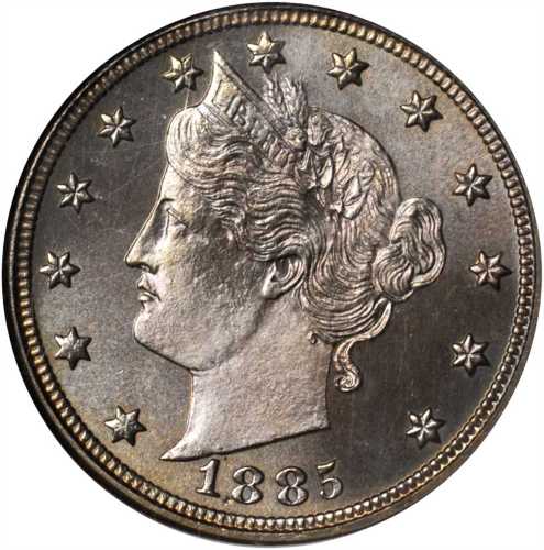 1885 Liberty Head Nickel. Proof-68 (NGC).
