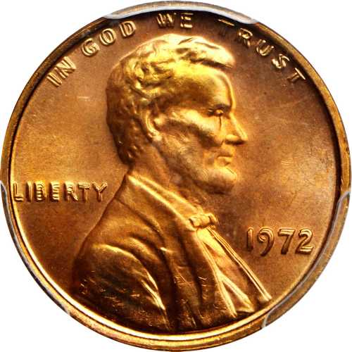 1972 Lincoln Cent. FS-101. Doubled Die Obverse. MS-67 RD (PCGS).