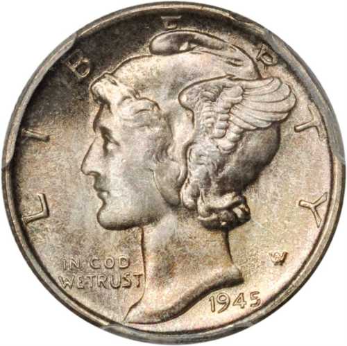 1945-S Mercury Dime. MS-67+ (PCGS).