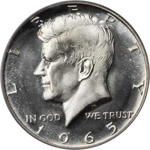 1965 Kennedy Half Dollar. SMS. MS-67 Cameo (PCGS).