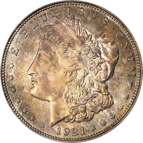 1921 Morgan Silver Dollar. Chapman. Proof-65 (PCGS).