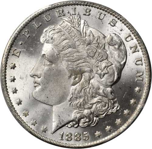 1885-O Morgan Silver Dollar. MS-65 (PCGS).