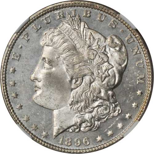 1896 Morgan Silver Dollar. MS-65+ PL (NGC).