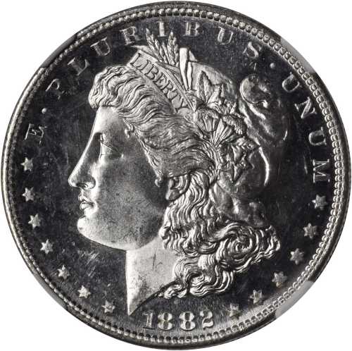 1882-S Morgan Silver Dollar. MS-66+ (NGC).