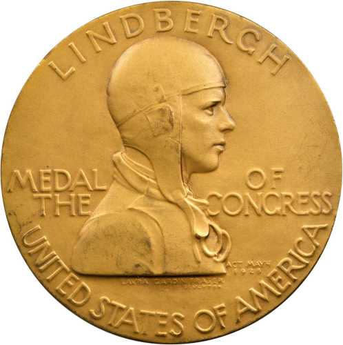 Lot of (2) Aviation-Themed 20th Century U.S. Mint Medals. Yellow Bronze. Mint State.