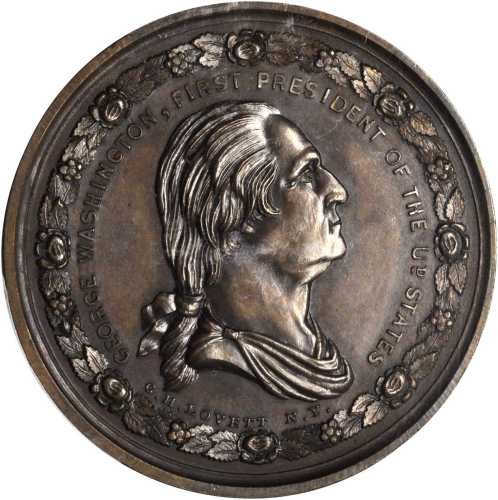 Undated (ca. 1860) Residence Medal. First Obverse. Bronze. 35 mm. Musante GW-304, Baker-113B. MS-64 