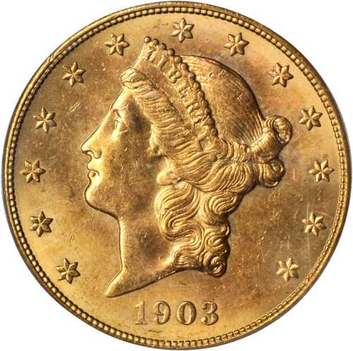 1903-S Liberty Head Double Eagle. MS-64 (PCGS). CAC.