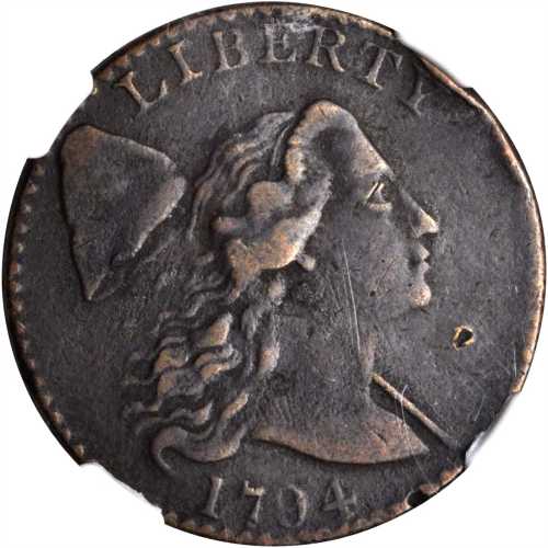 1794 Liberty Cap Cent. S-41. Rarity-3. Head of 1794. VF Details--Damage (NGC).