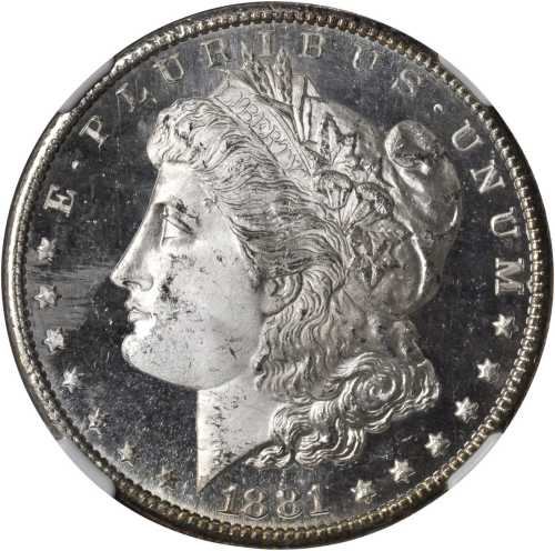 1881-S Morgan Silver Dollar. MS-66 * (NGC).