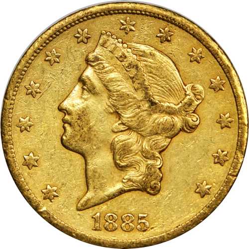 1885-CC Liberty Head Double Eagle. EF-40 (PCGS).