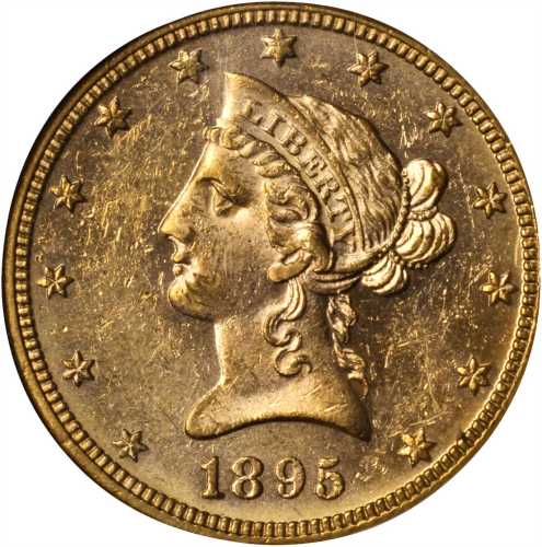 1895 Liberty Head Eagle. MS-62 PL (NGC).