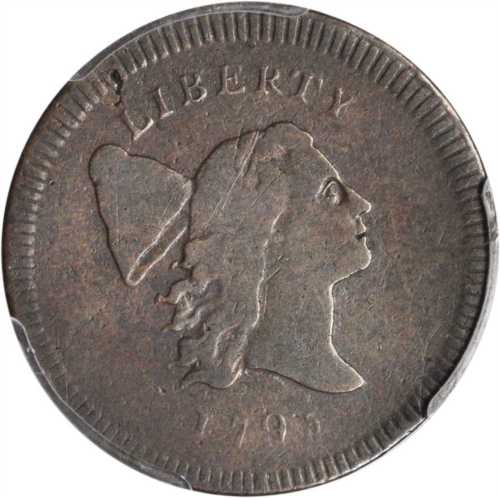 1795 Liberty Cap Half Cent. C-5b. Rarity-4. Plain Edge, No Pole. Thick Planchet. Good-6 (PCGS).