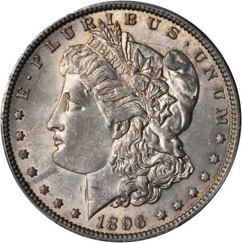 1896-O Morgan Silver Dollar. MS-61 (PCGS).