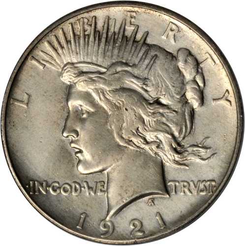 1921 Peace Silver Dollar. High Relief. EF Details--Surfaces Smoothed (PCGS).