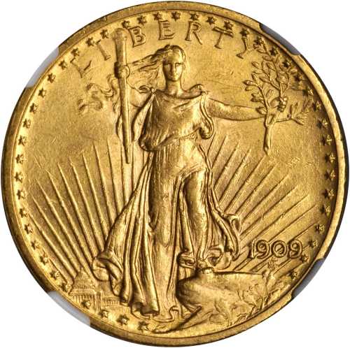 1909/8 Saint-Gaudens Double Eagle. FS-301. MS-62 (NGC).