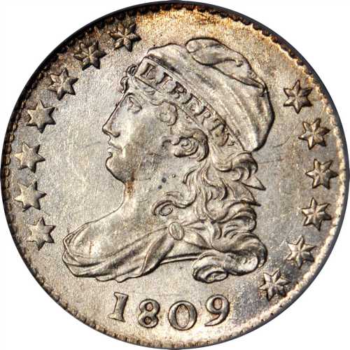 1809 Capped Bust Dime. JR-1, the only known dies. Rarity-3+. MS-63 (PCGS).