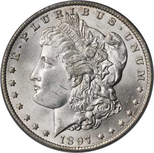 1897-O Morgan Silver Dollar. MS-63 (PCGS).