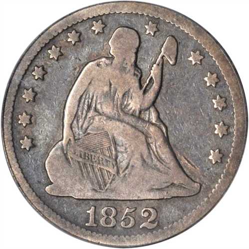 1852-O Liberty Seated Quarter. Briggs 1-A. Fine-12 (PCGS).