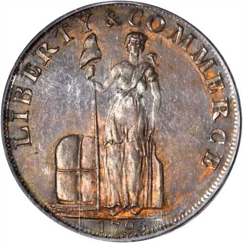 1795 Talbot, Allum & Lee Cent. Fuld-1, W-8620. Lettered Edge: WE PROMISE TO PAY THE BEARER ONE CENT.