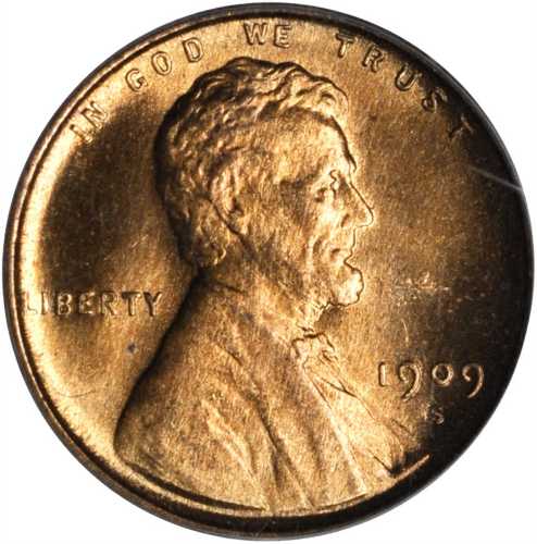 1909-S Lincoln Cent. V.D.B. MS-65 RD (PCGS). OGH.