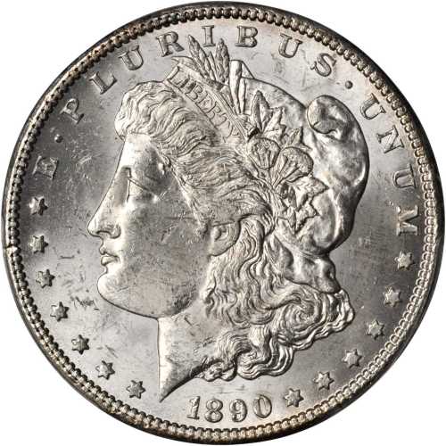 1890-CC Morgan Silver Dollar. MS-63 (PCGS).