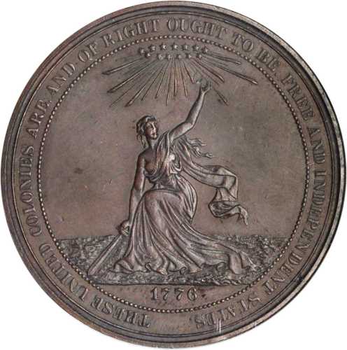 1876 U.S. Centennial Exposition. Official Medal. Bronze. 38 mm. HK-21, Julian CM-10. Rarity-3. MS-64