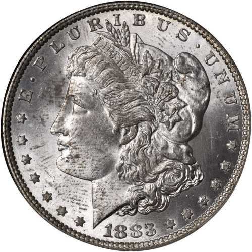 1883 Morgan Silver Dollar. MS-65 (NGC).