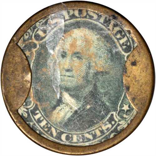 1862 Hunt & Nash (Irving House). Ten Cents. HB-153, EP-118, S-109. Plain Frame. Very Fine.