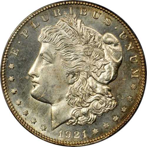 1921 Morgan Silver Dollar. Morgan. Zerbe. MS-63 (PCGS). CAC. OGH.