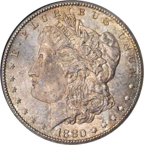 1880-CC Morgan Silver Dollar. VAM-10. MS-64 (ANACS). OH.