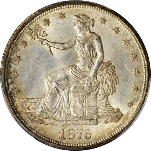 1876-S Trade Dollar. Type I/I. MS-65 (PCGS). CAC.