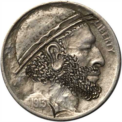 1913 Type II Man with Beard and Domed Hat. Hot coin Extremely Fine.