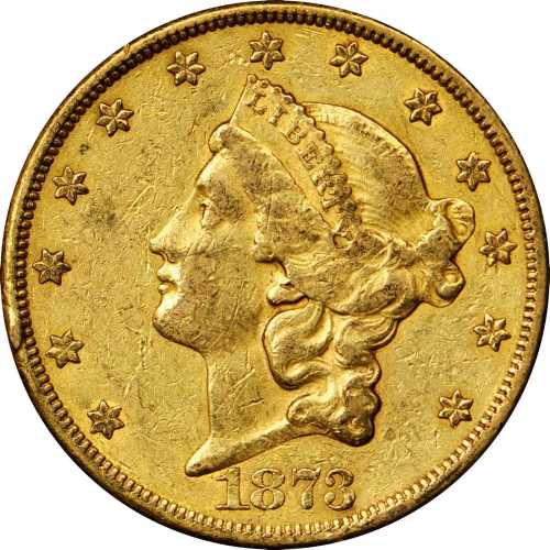 1873-CC Liberty Head Double Eagle. EF-45 (PCGS).