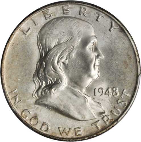 1948 Franklin Half Dollar. MS-66 FBL (PCGS).