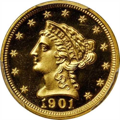 1901 Liberty Head Quarter Eagle. Proof-66+ Deep Cameo (PCGS). CAC.