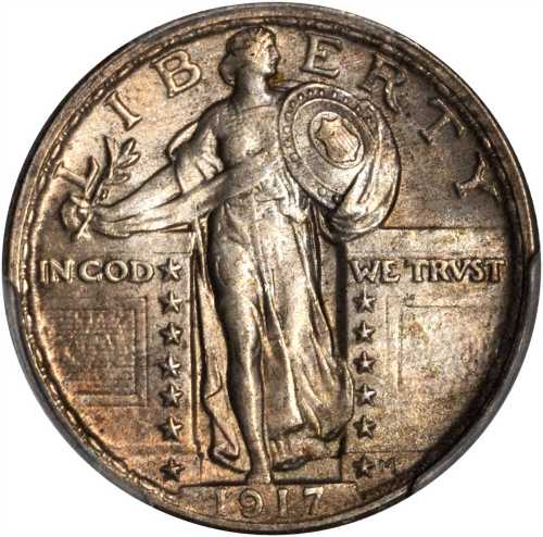 1917 Standing Liberty Quarter. Type II. MS-64 FH (PCGS).