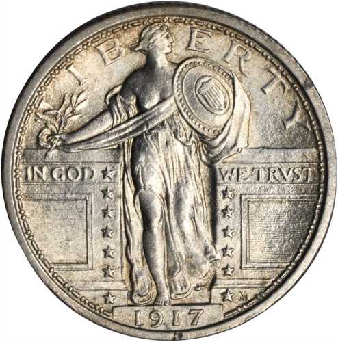 1917 Standing Liberty Quarter. Type I. MS-64 (PCGS). OGH--First Generation.