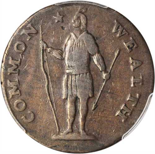1788 Massachusetts Cent. Ryder 6-N, W-6240. Rarity-3-. No Period after MASSACHUSETTS. VF-25 (PCGS).